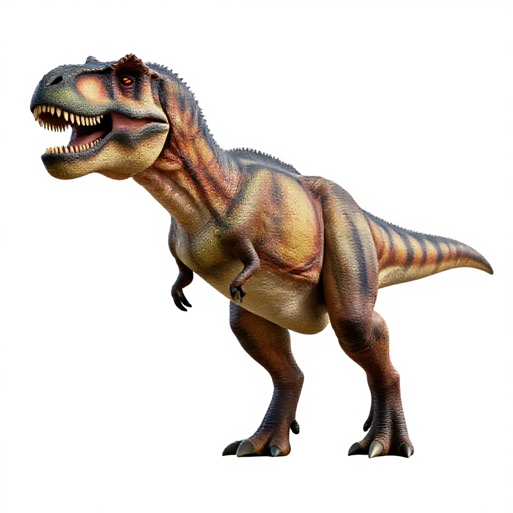 Tyrannosaurus rex isolated on a white background