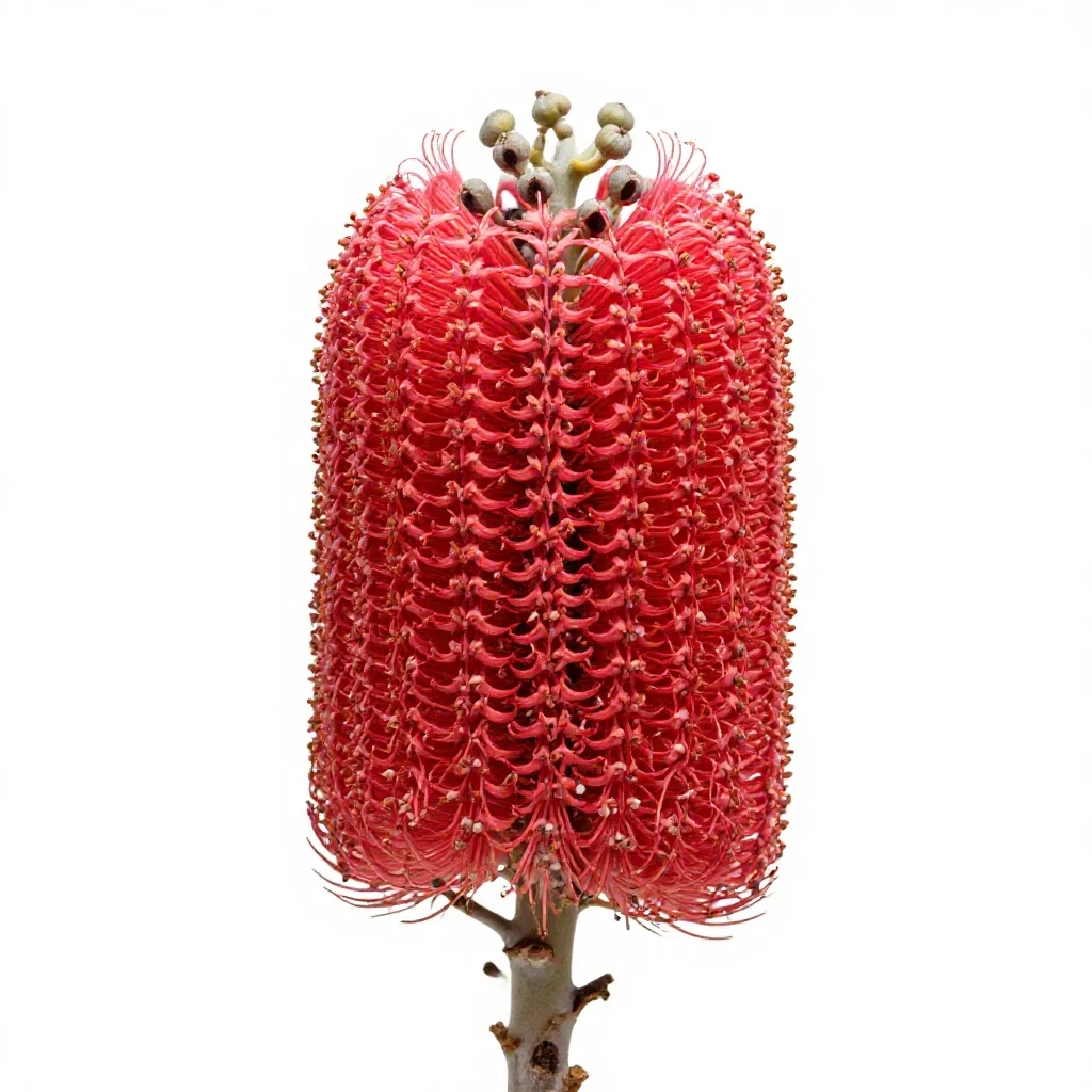 Banksia flower isolated on a white background
