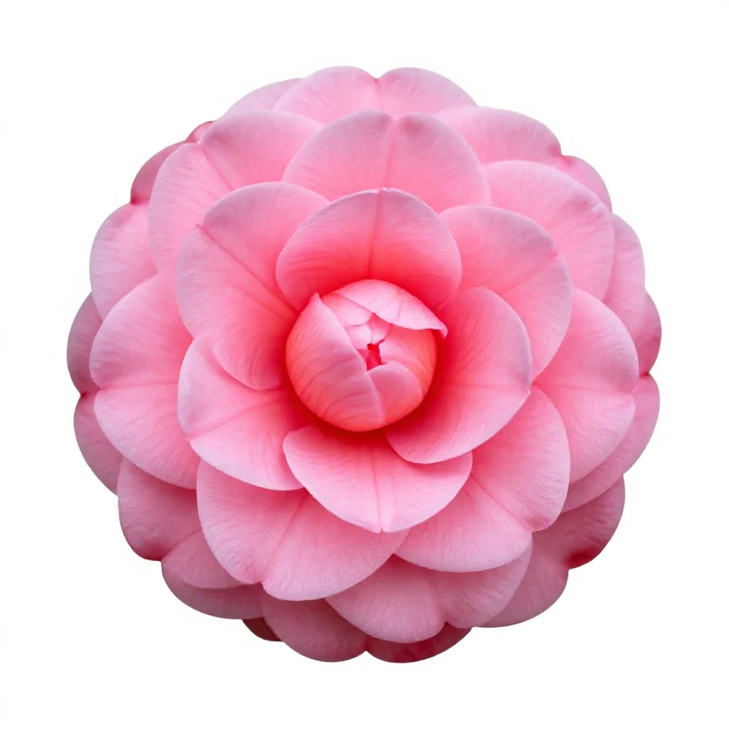 Camellia bloom isolated on a white background