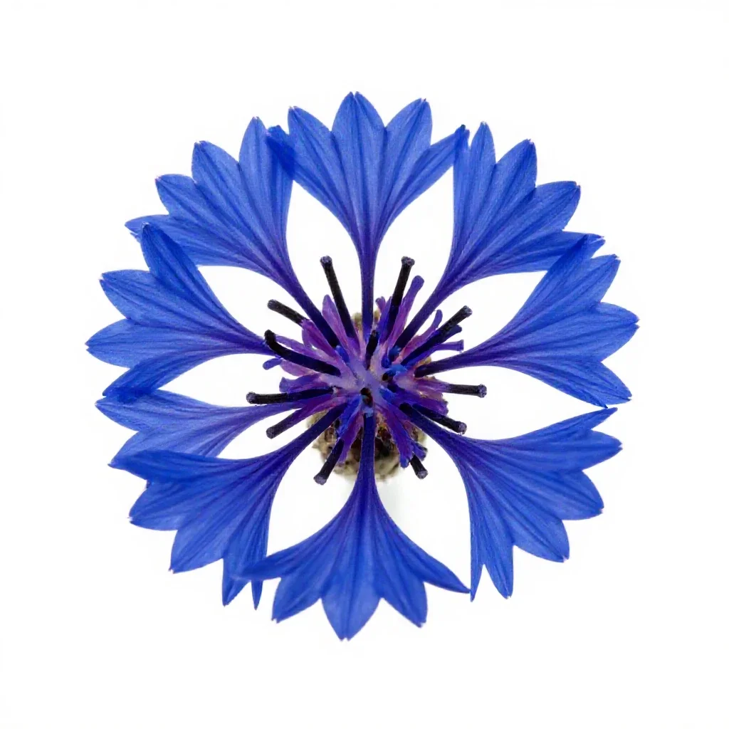Cornflower isolated on a white background