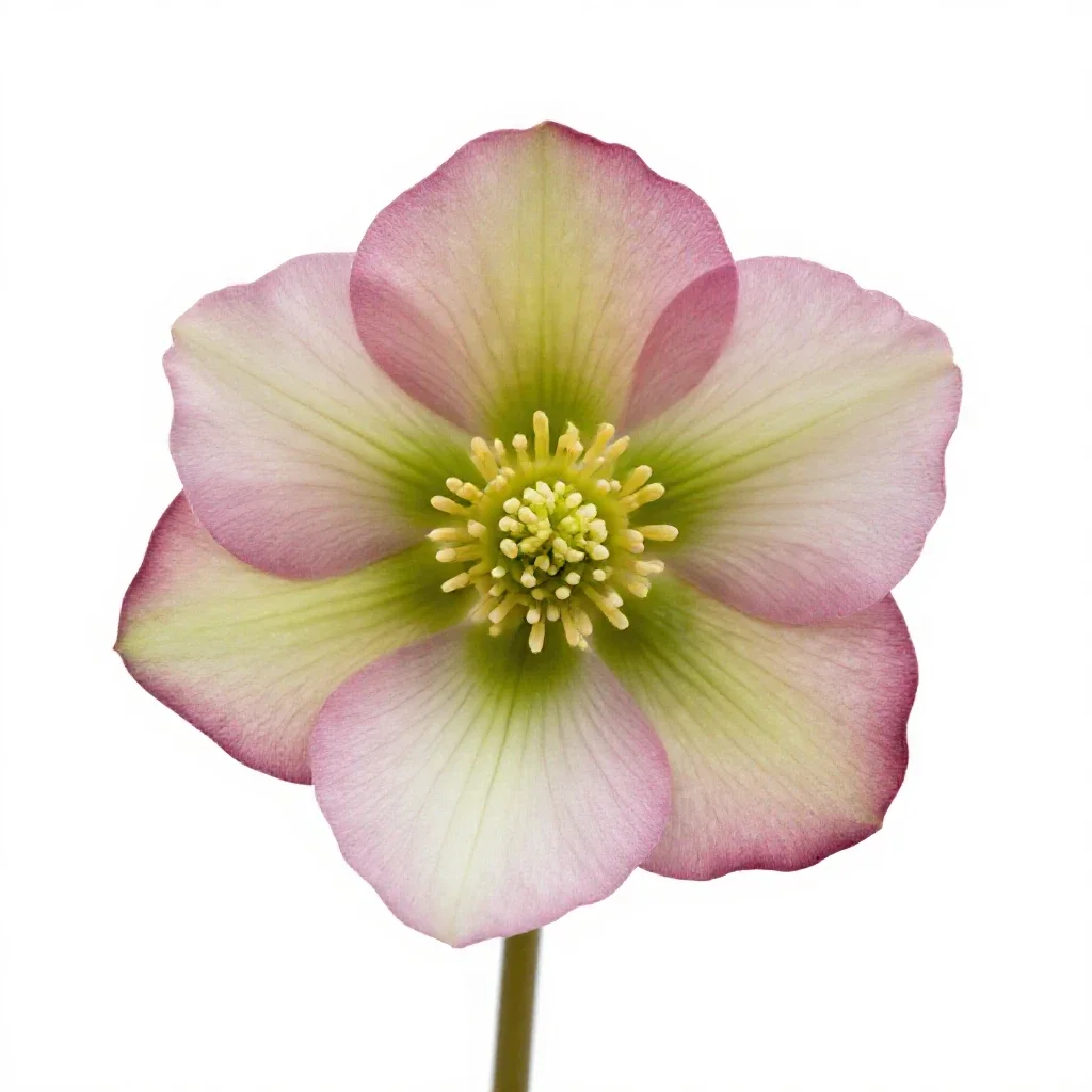 Hellebore nodding isolated on a white background