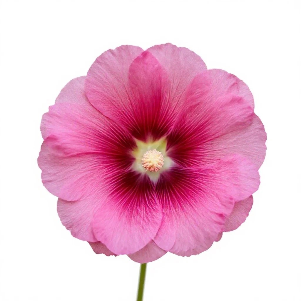 Hollyhock isolated on a white background