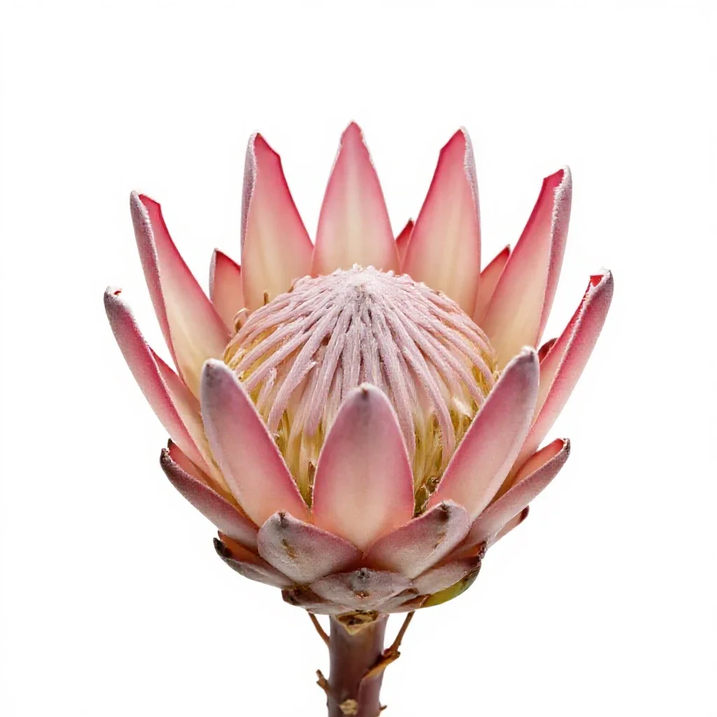 King protea isolated on a white background