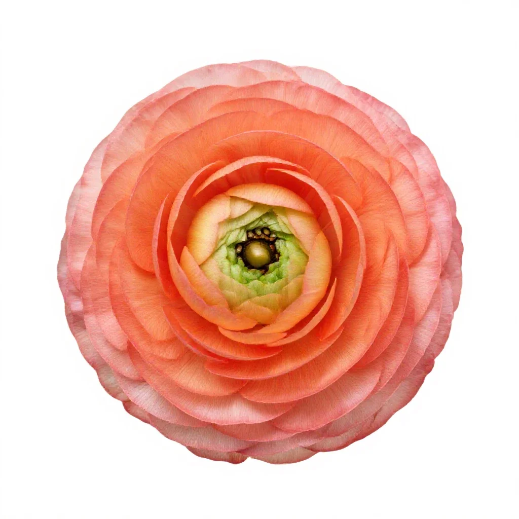 Ranunculus isolated on a white background