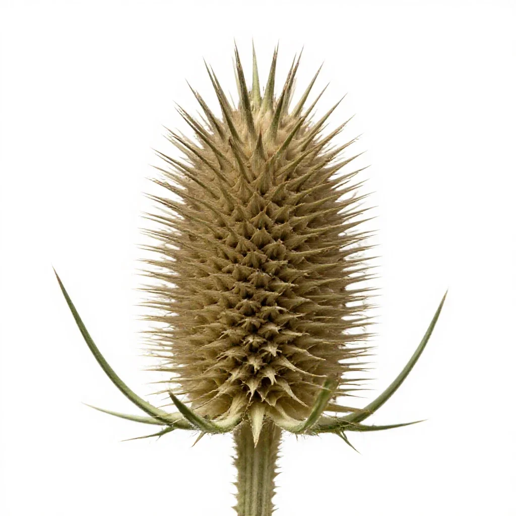 Thistle head isolated on a white background