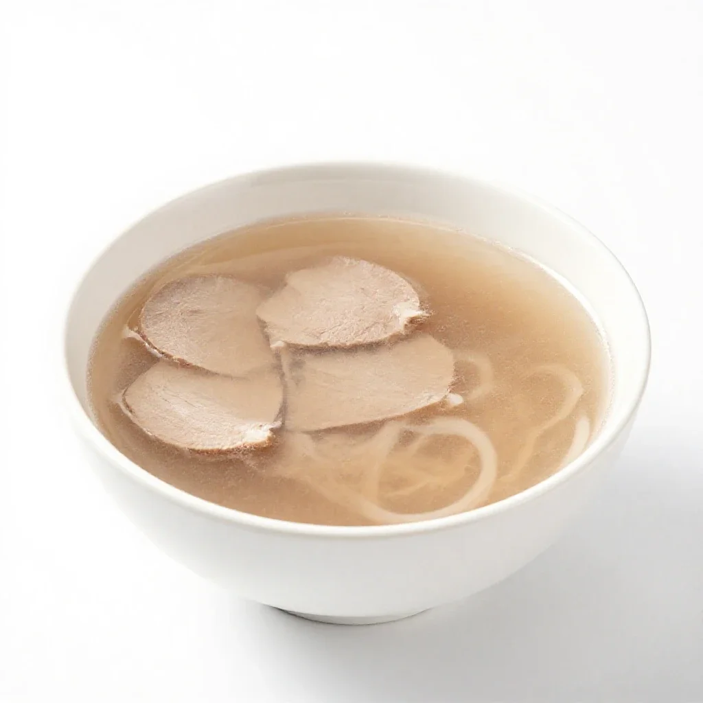Bowl of pho isolated on a white background
