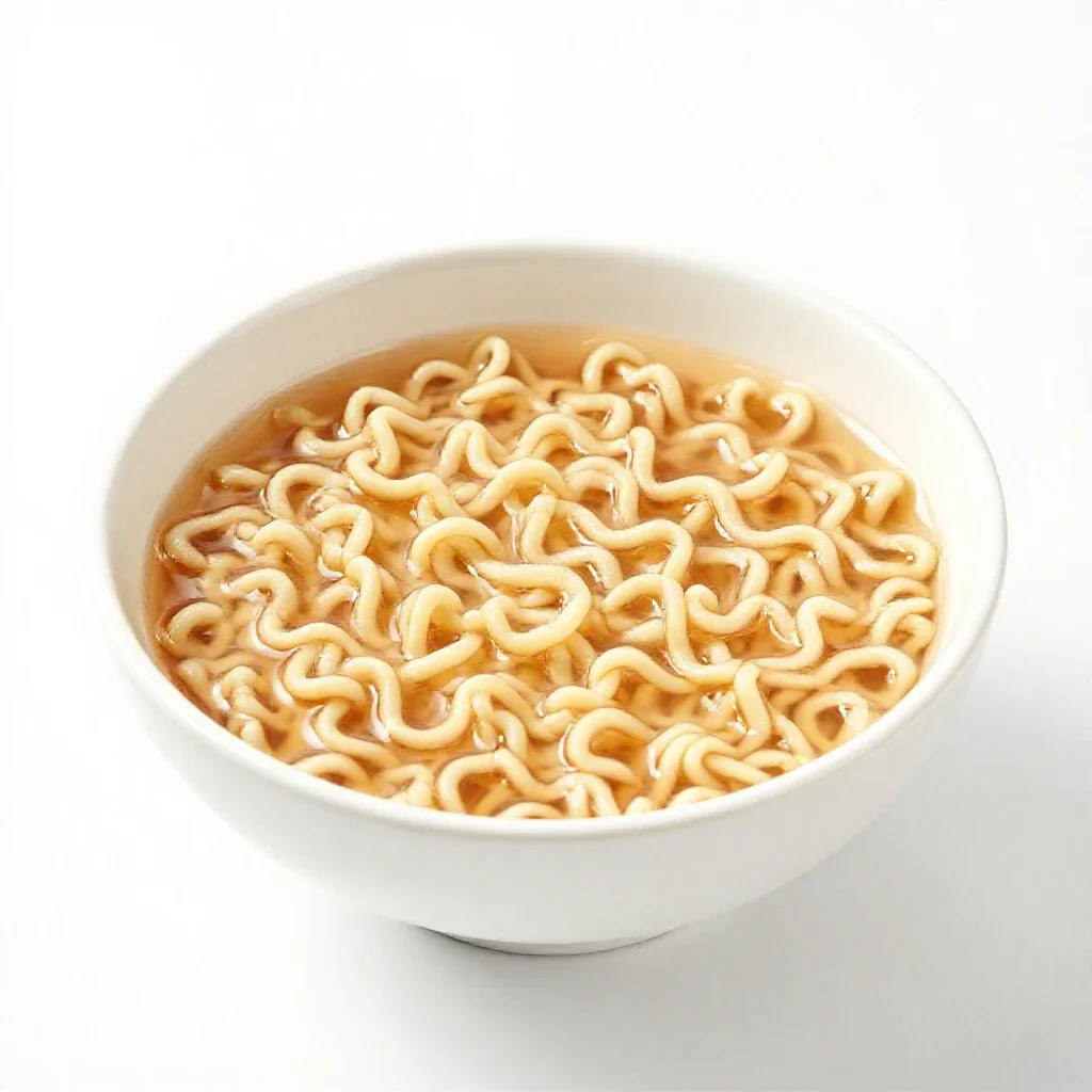 Bowl of ramen isolated on a white background