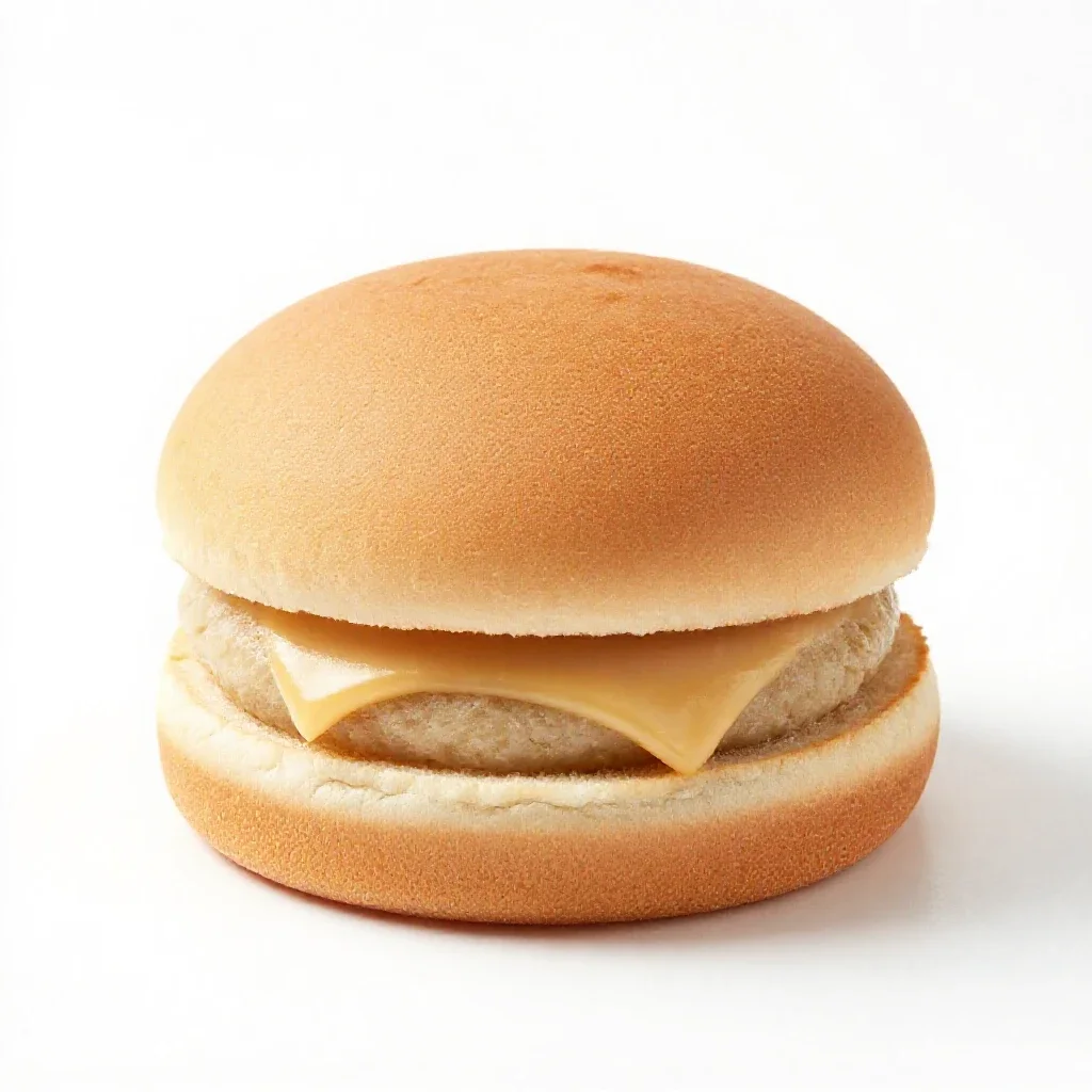 Burger with a brioche bun isolated on a white background