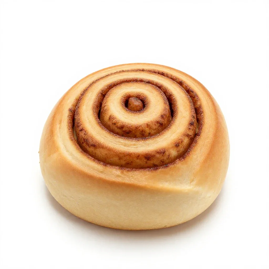Cinnamon roll isolated on a white background