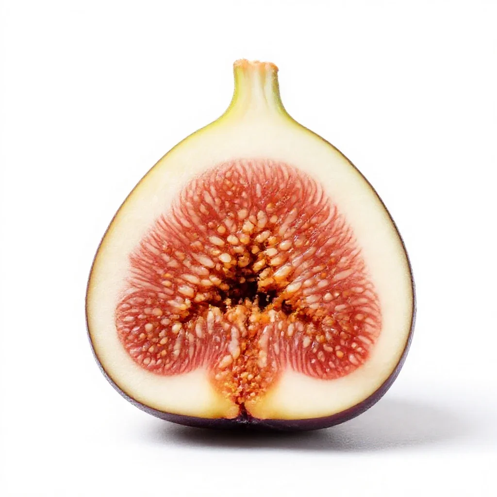 Fig cut open isolated on a white background