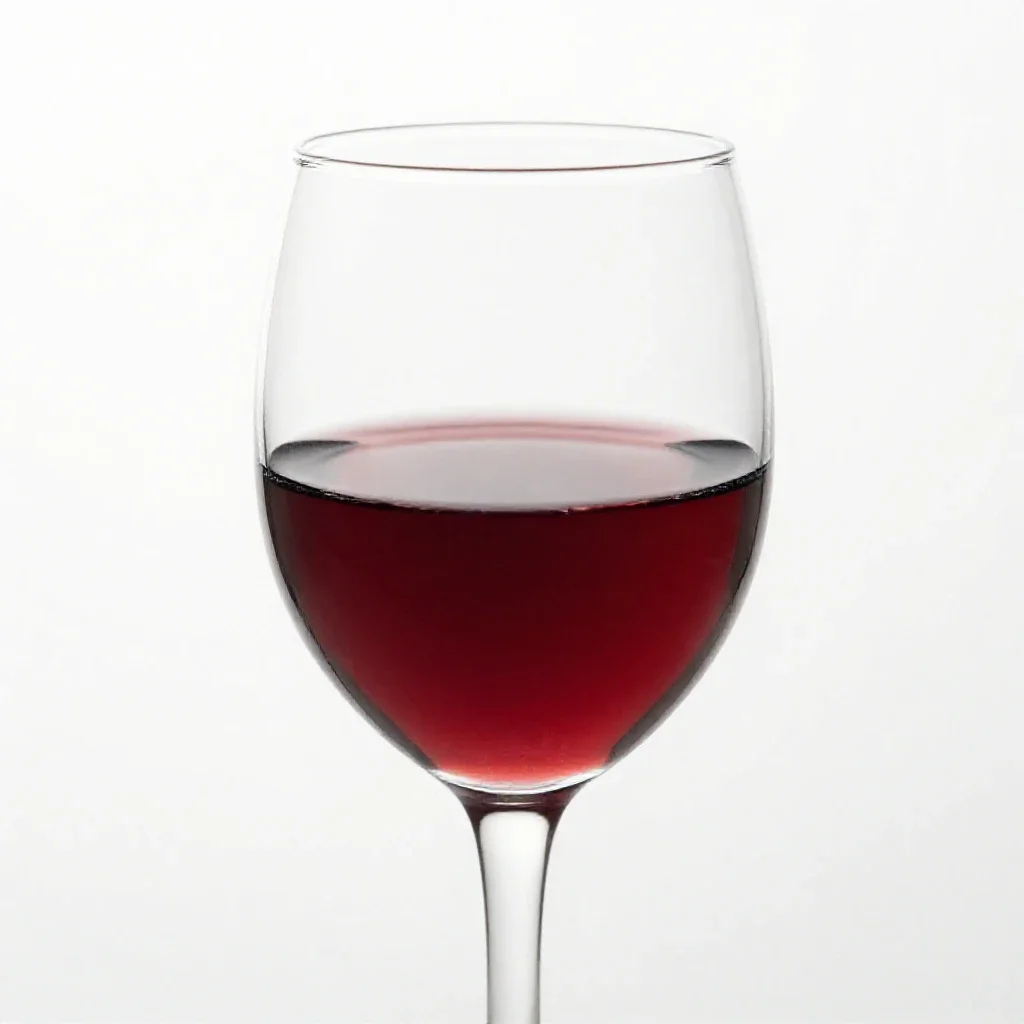 Glass of red wine isolated on a white background