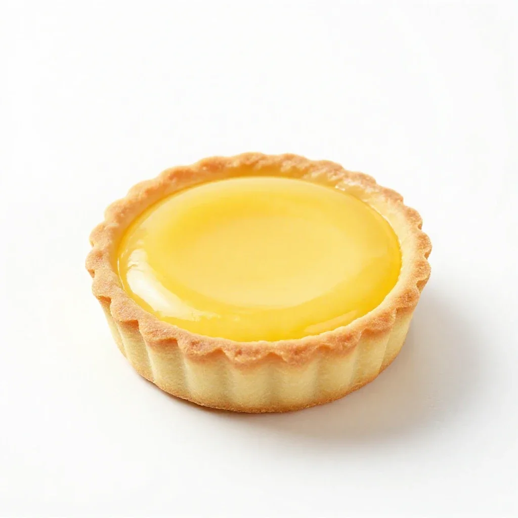 Lemon tart isolated on a white background
