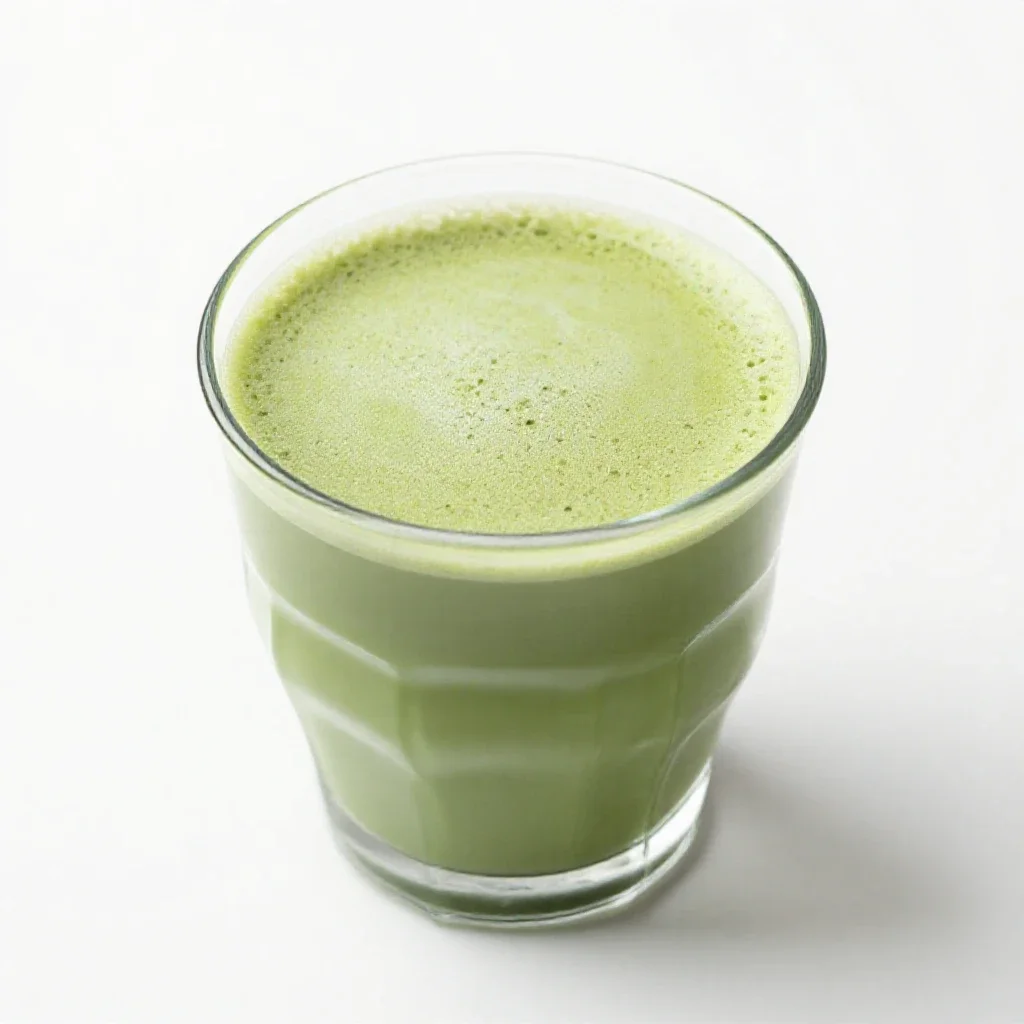 Matcha latte isolated on a white background