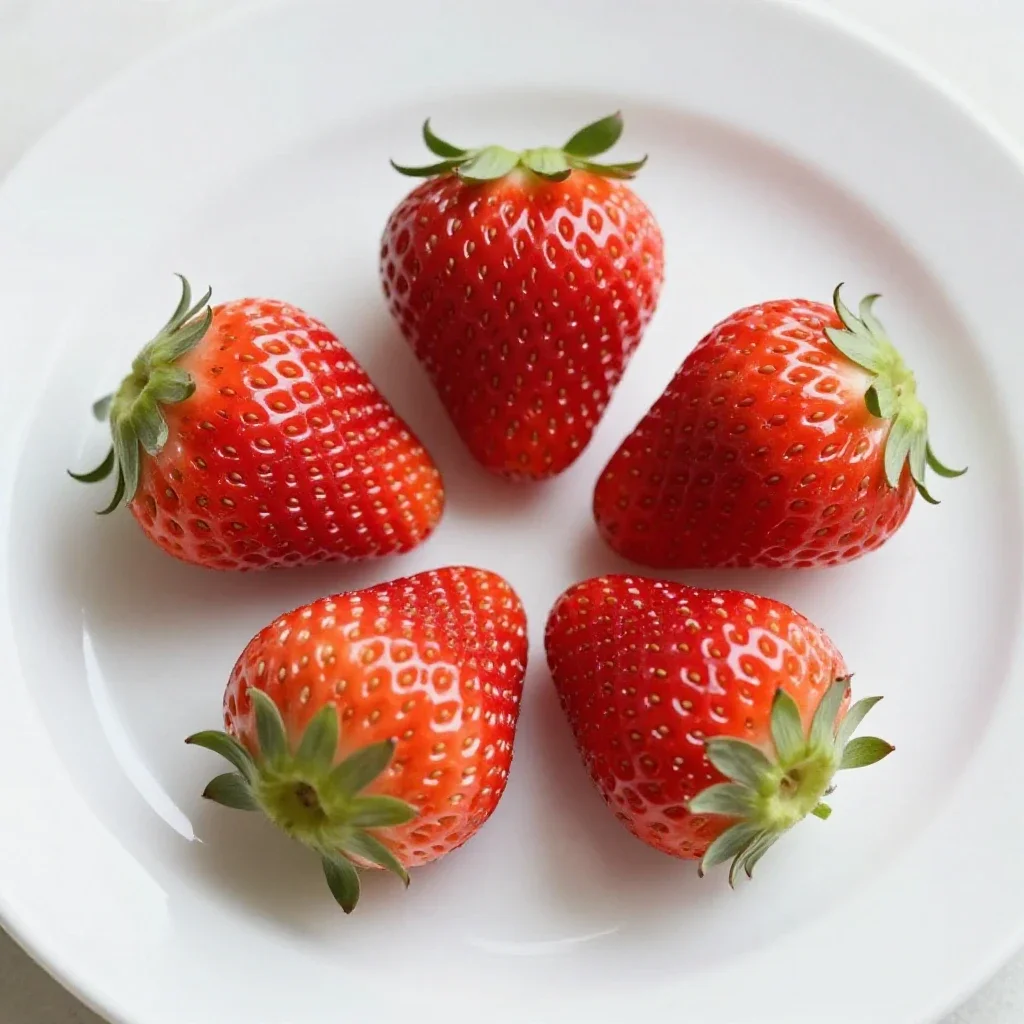 Punnet of strawberries isolated on a white background