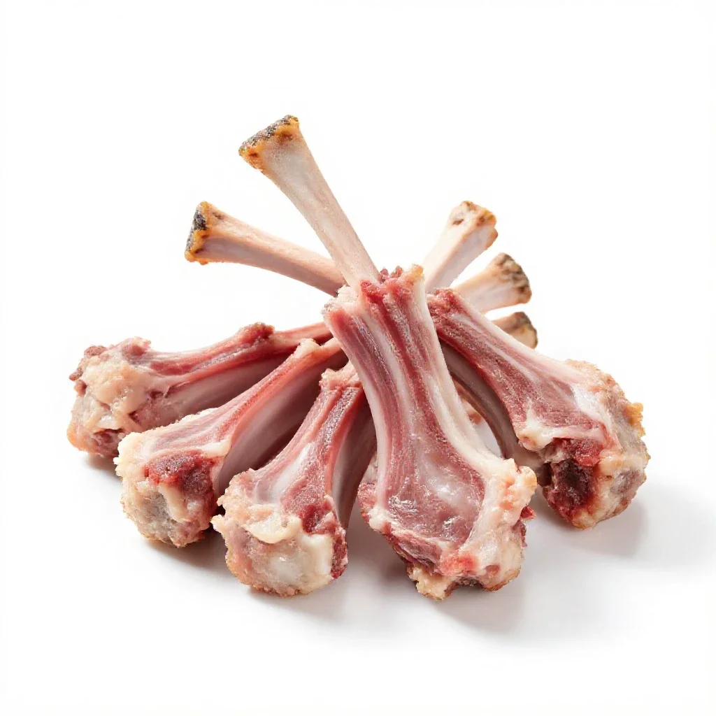 Rack of lamb isolated on a white background