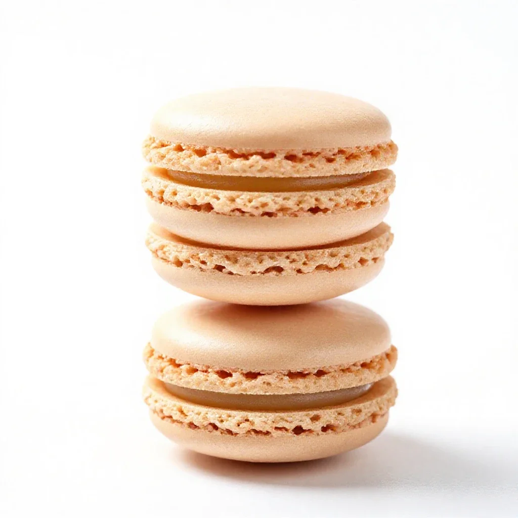 Stack of macarons isolated on a white background