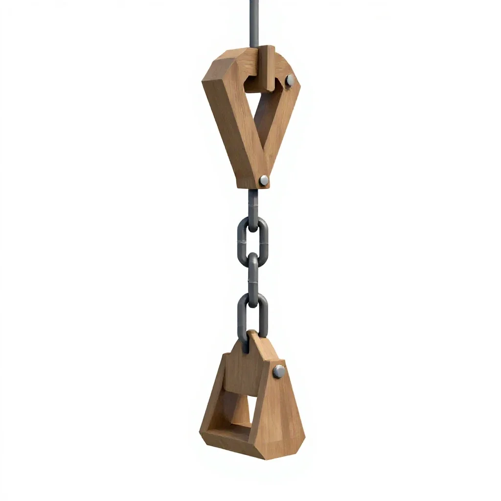 Chain hoist isolated on a white background