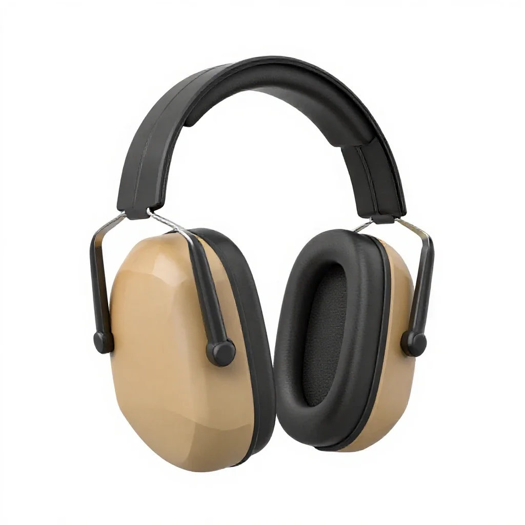 Hearing protection earmuff isolated on a white background