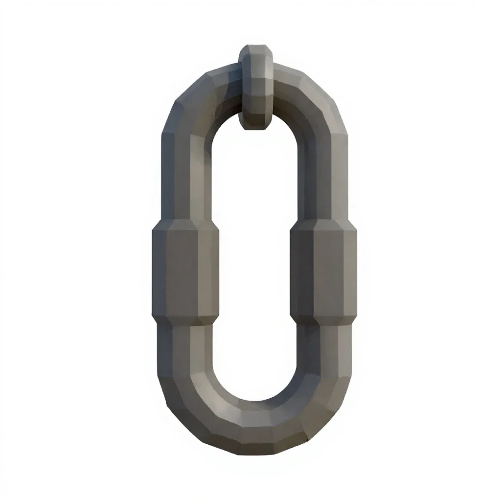 Heavy shackle isolated on a white background