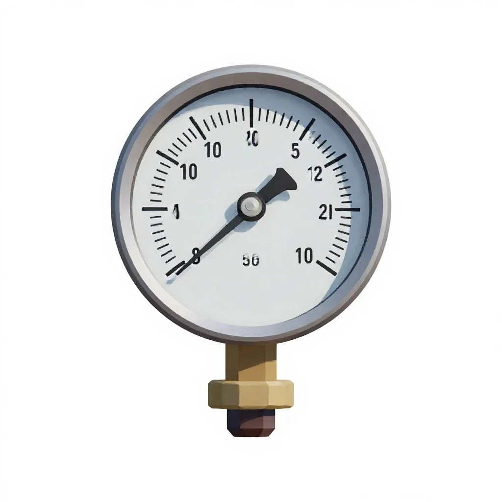 Pressure gauge isolated on a white background