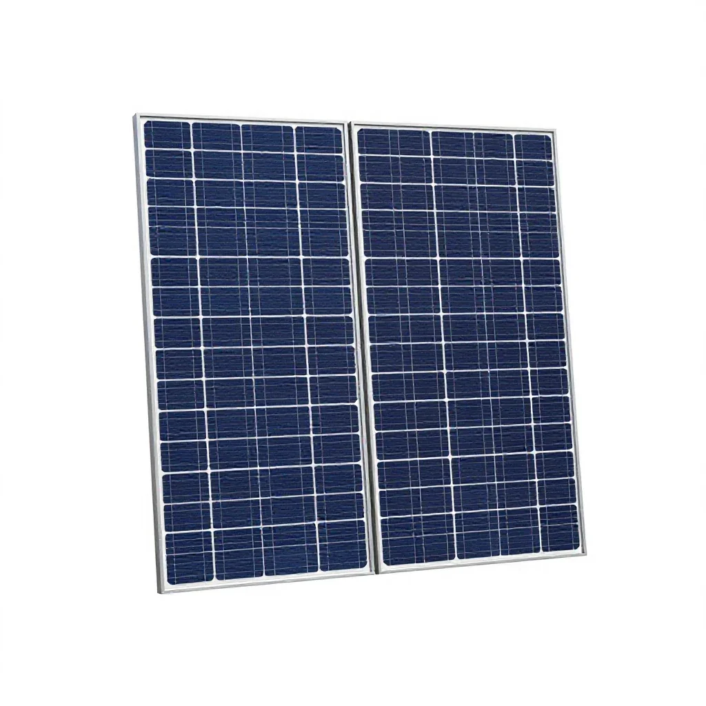Solar panel array module isolated on a white background