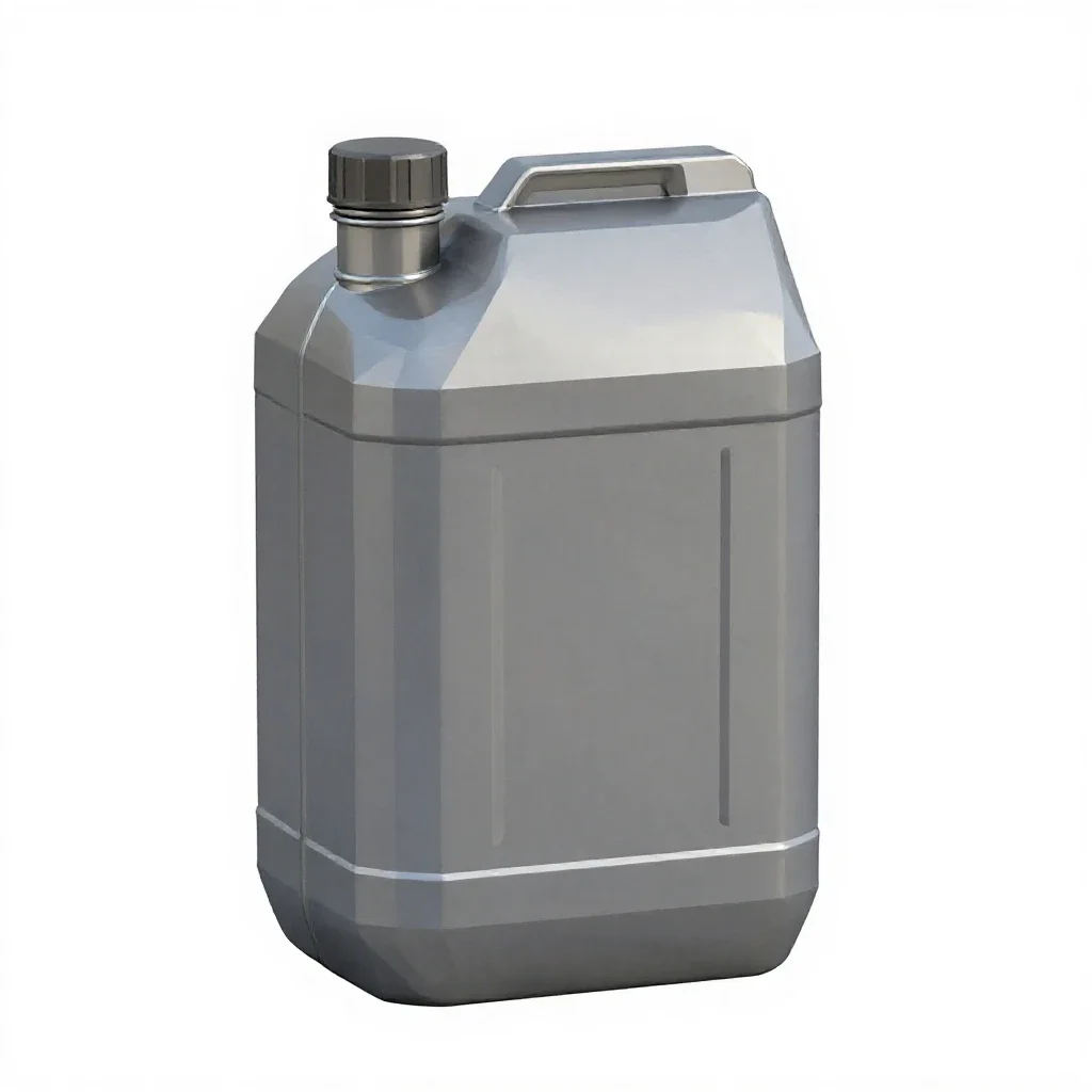 Steel jerry can isolated on a white background