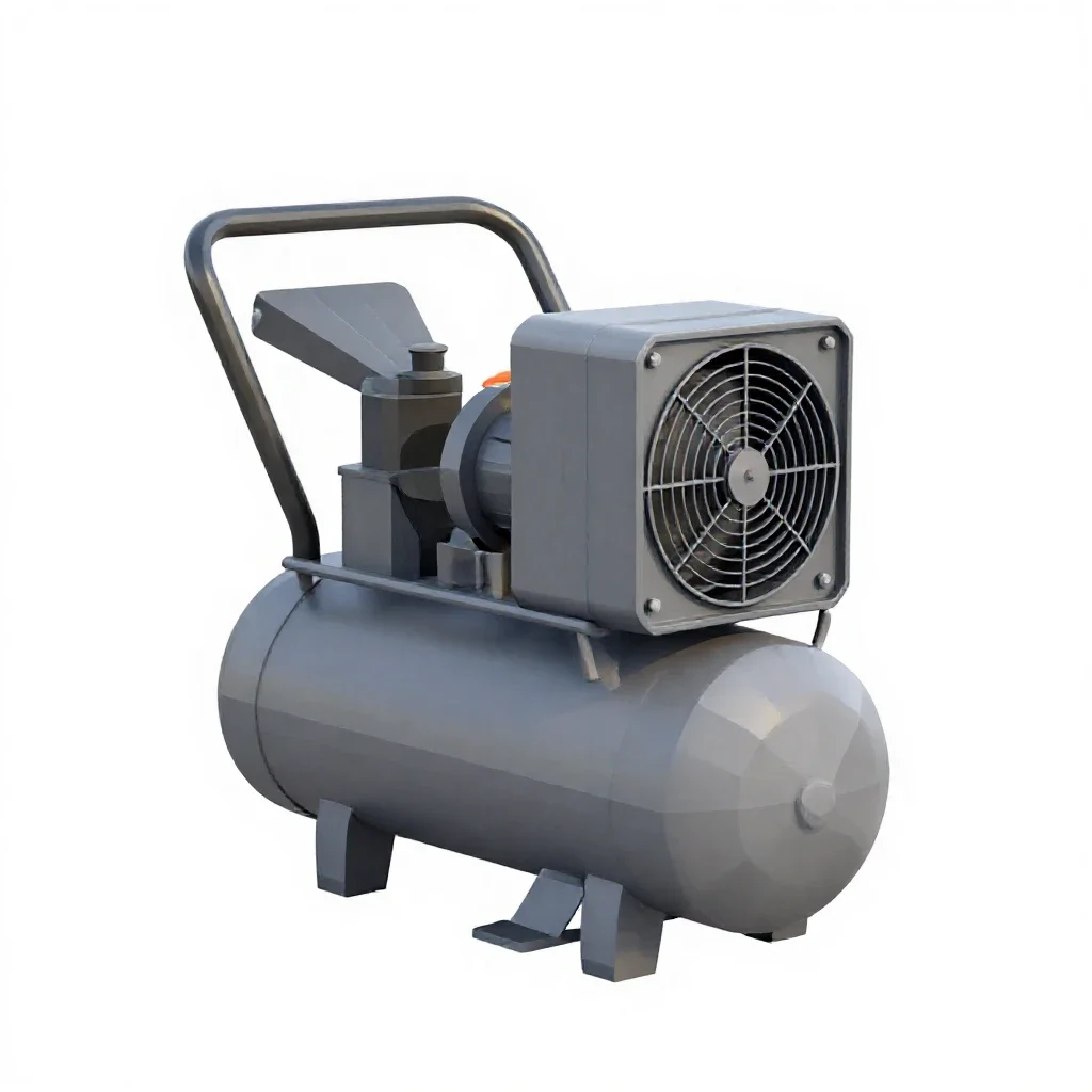 Air compressor isolated on a white background