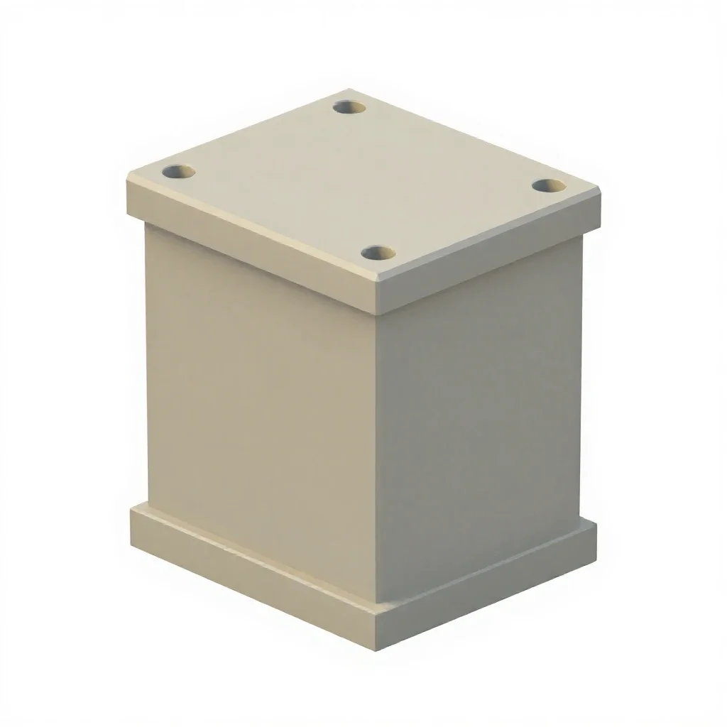 Electrical junction box isolated on a white background