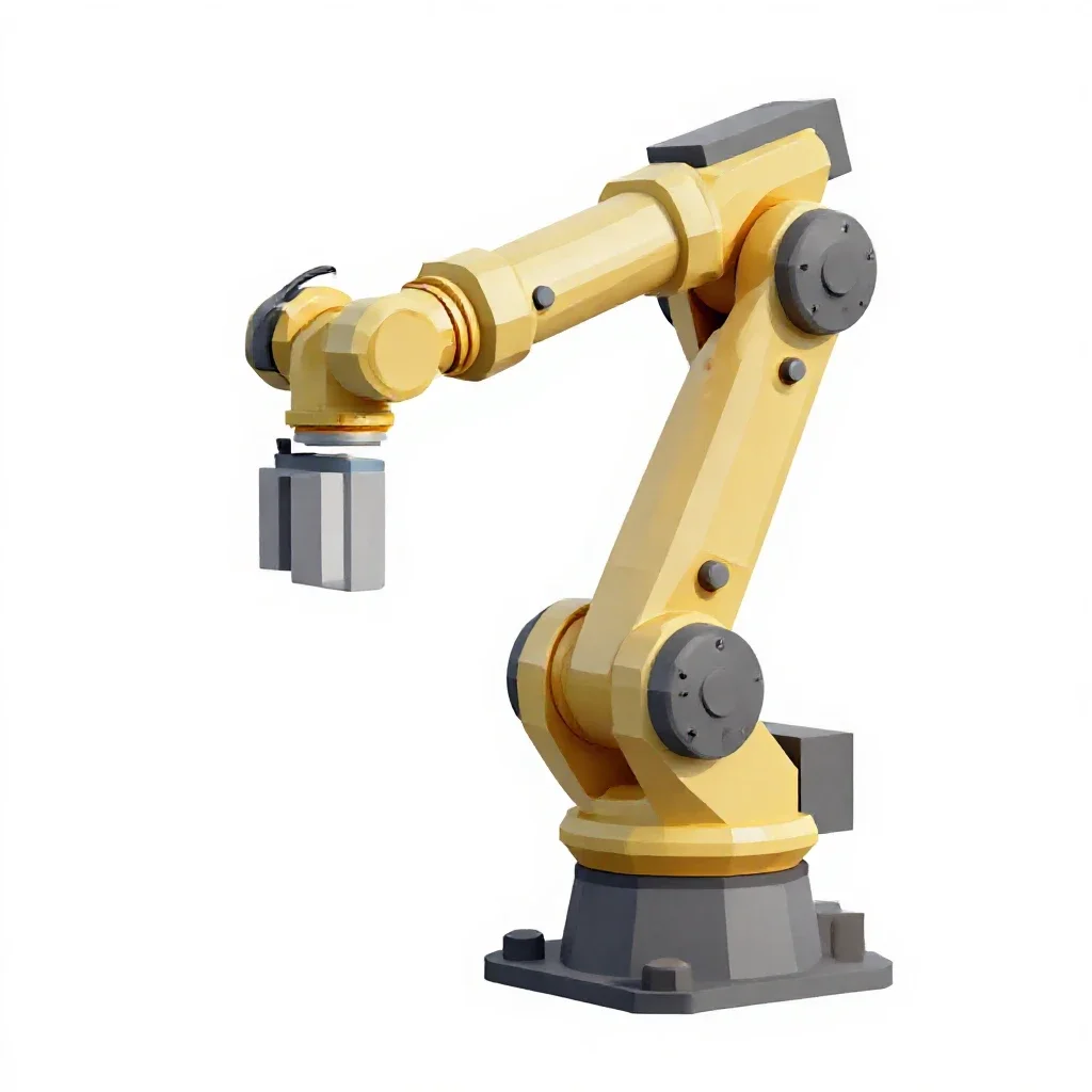 Industrial robot arm isolated on a white background