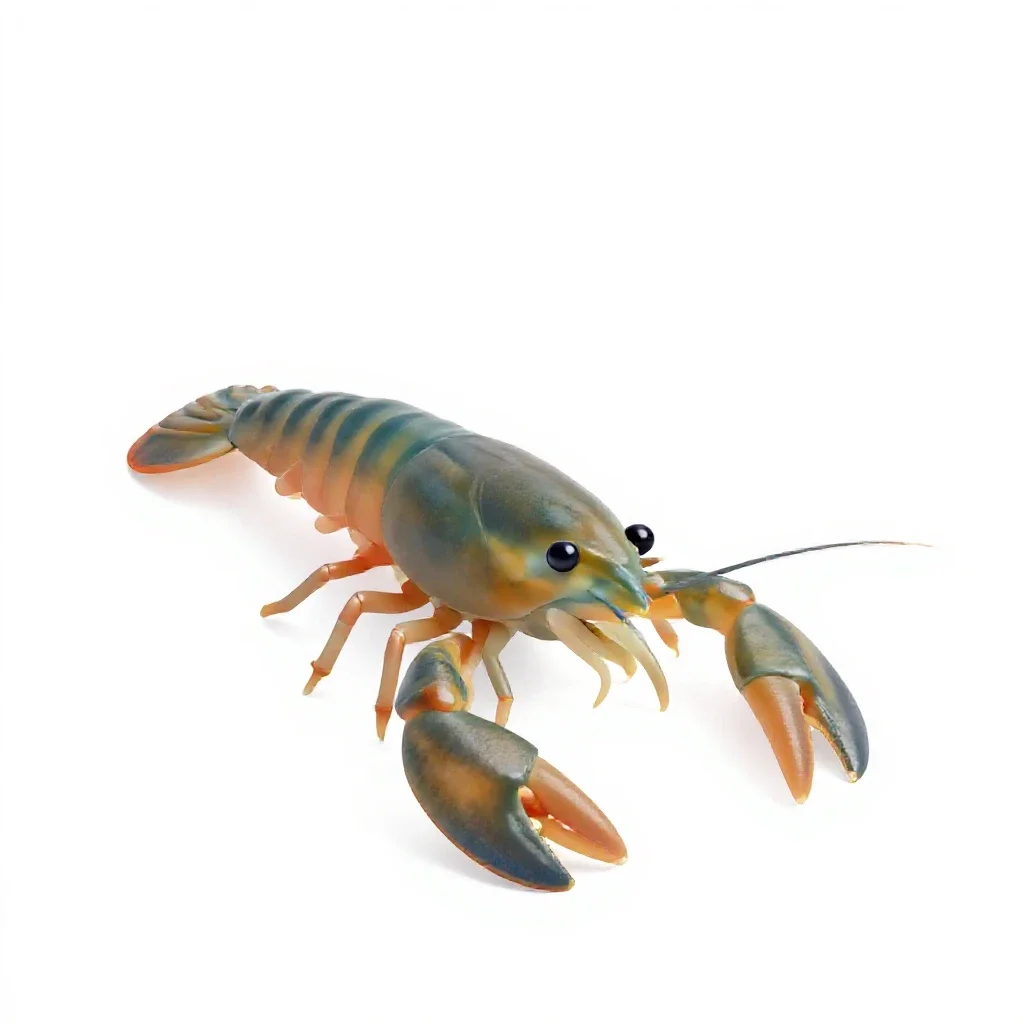 Brine shrimp isolated on a white background