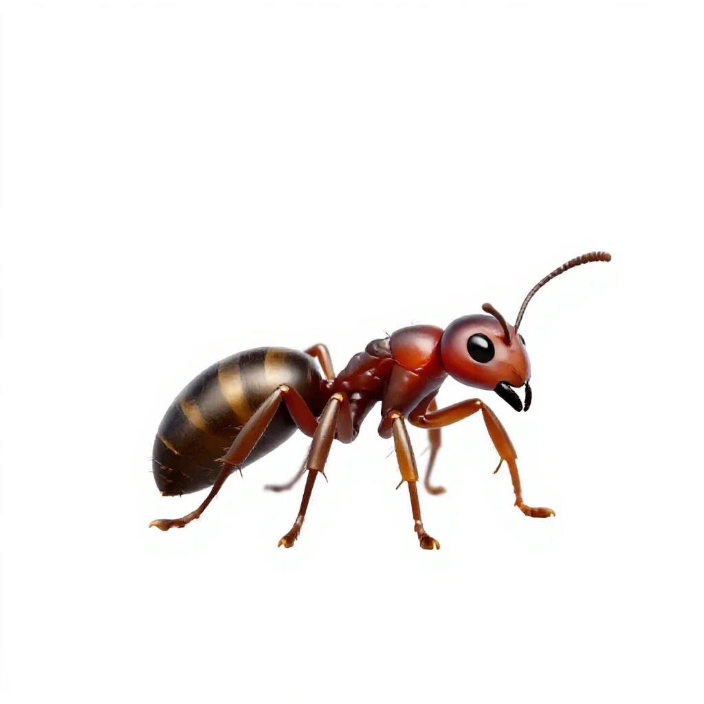 Bullet ant isolated on a white background