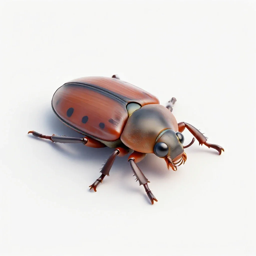 Diving beetle isolated on a white background