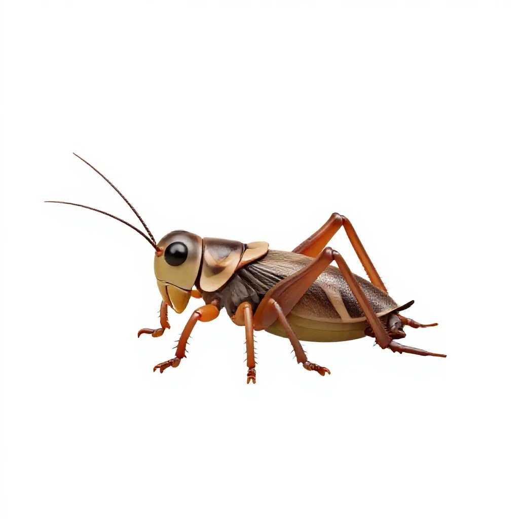 Field cricket isolated on a white background