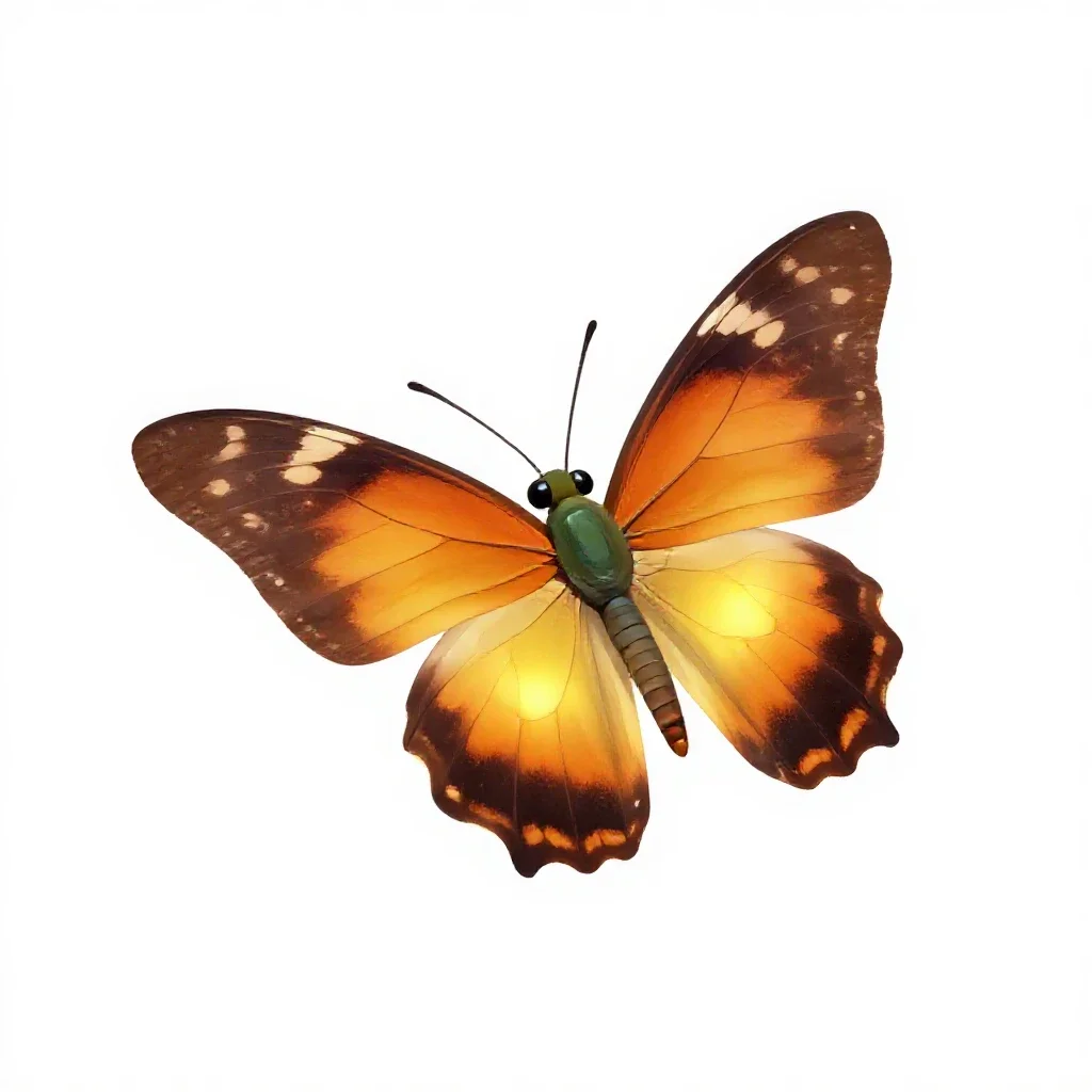 Firefly glowing isolated on a white background
