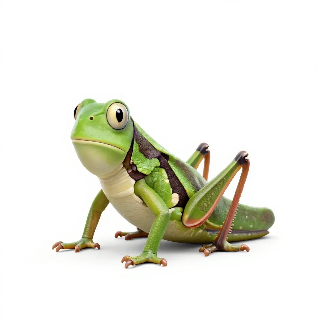 Grasshopper isolated on a white background