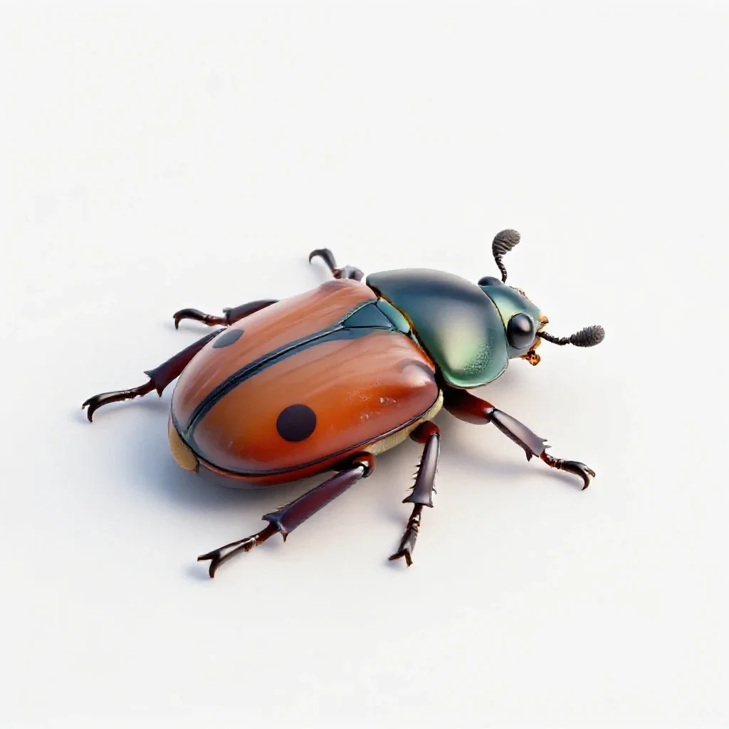 Jewel beetle isolated on a white background