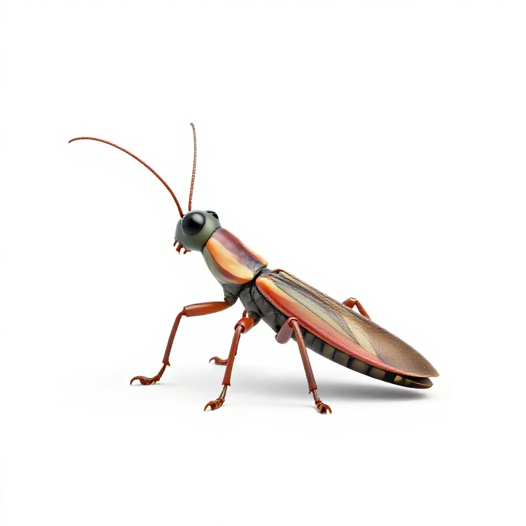 Stick insect isolated on a white background