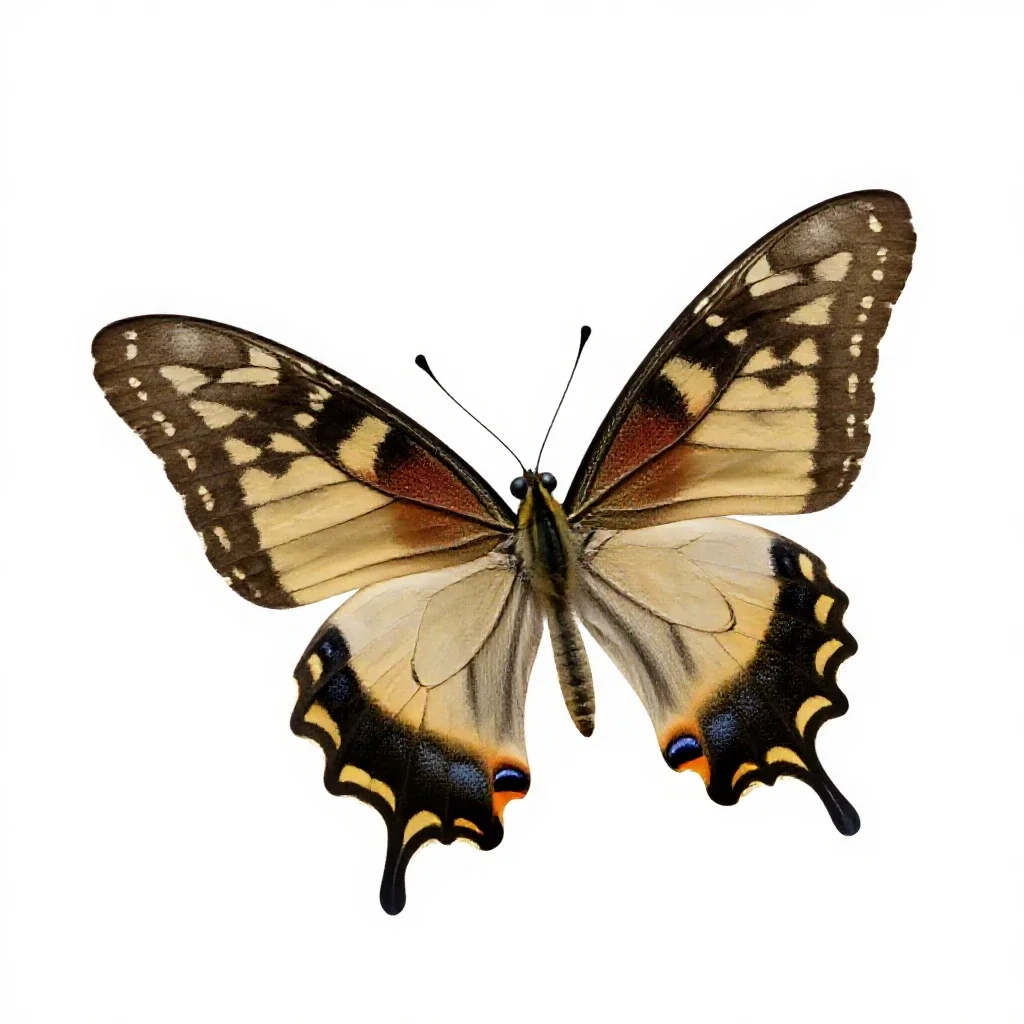 Swallowtail butterfly isolated on a white background