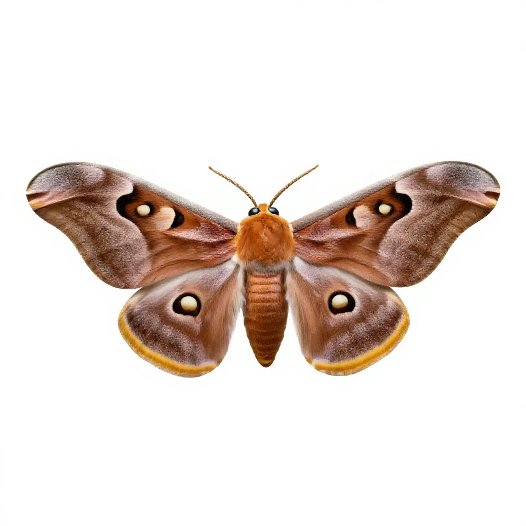 Atlas moth isolated on a white background