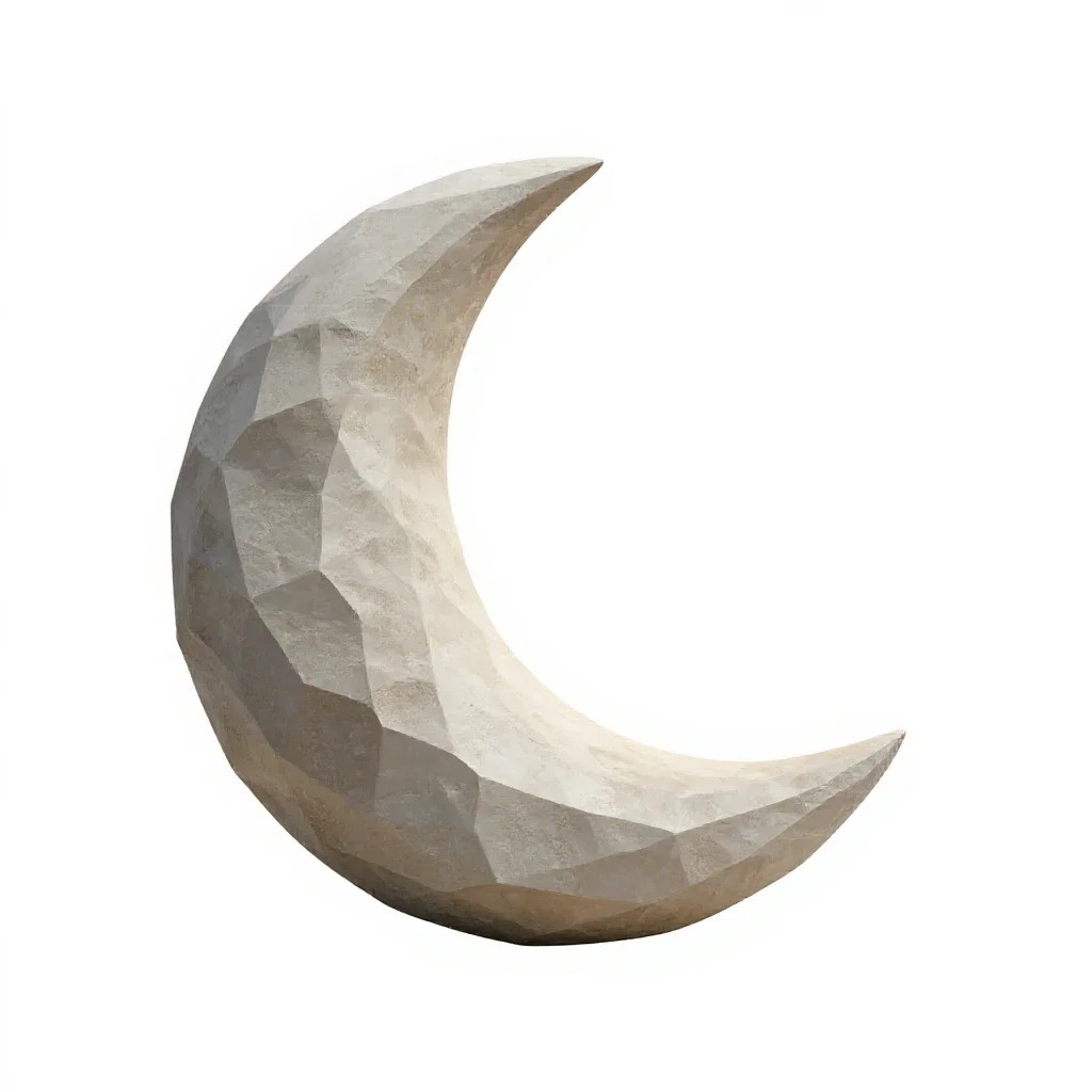Night light shaped like a moon isolated on a white background