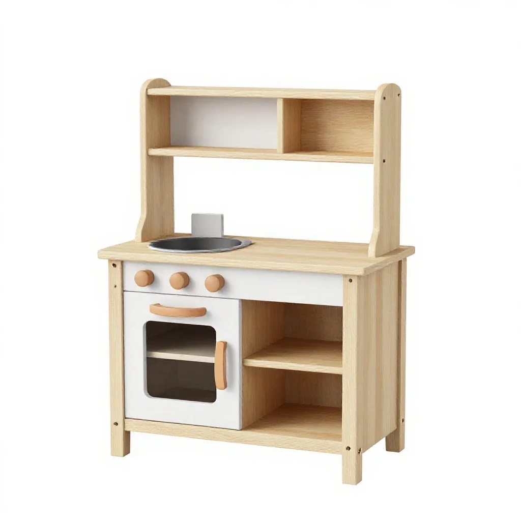 Play kitchen isolated on a white background