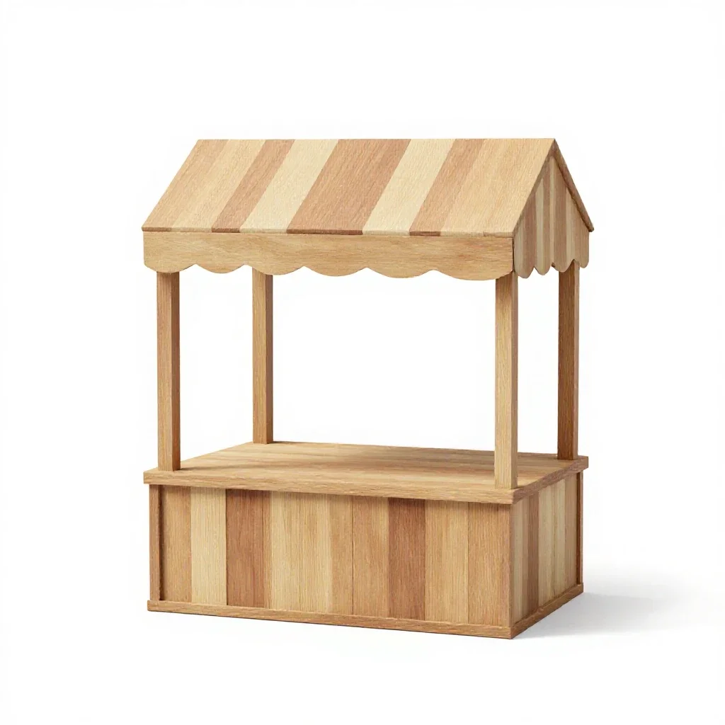 Puppet theatre isolated on a white background