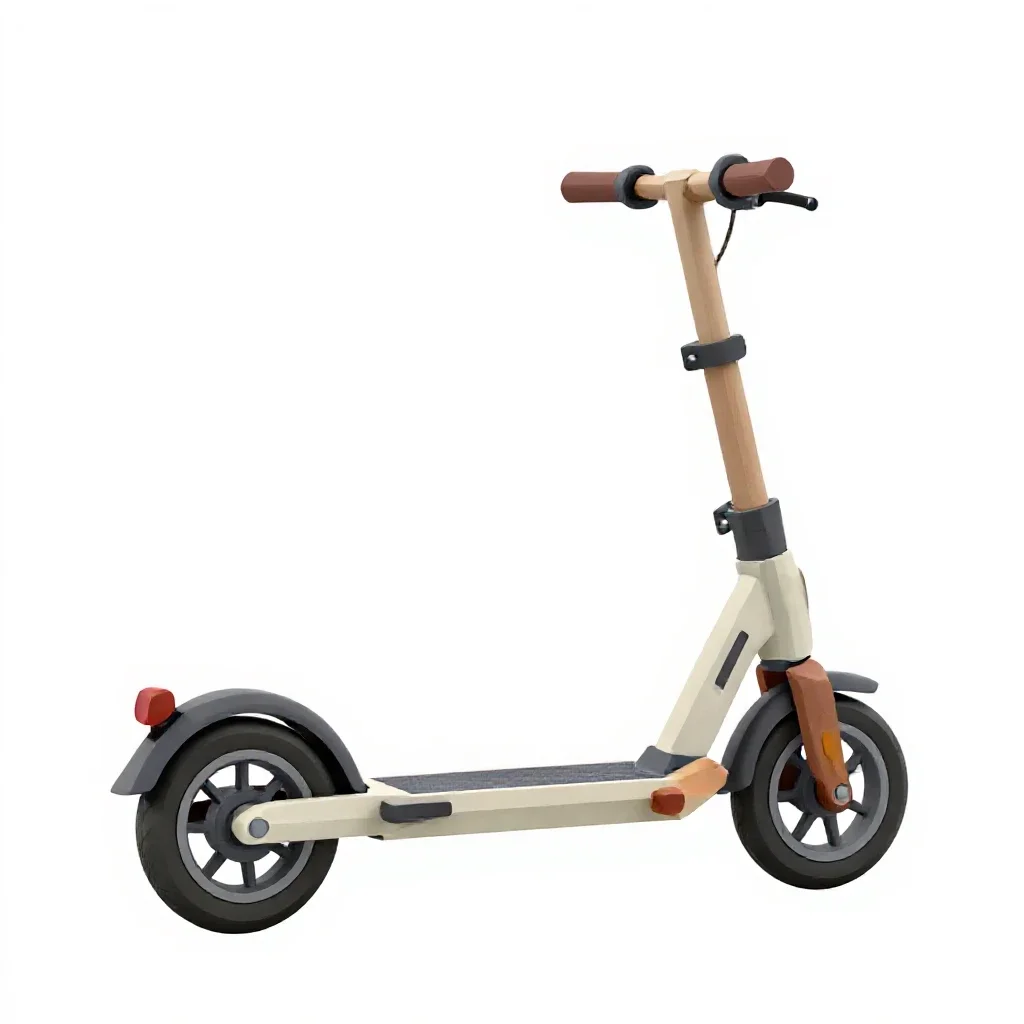 Scooter with a folding stem isolated on a white background