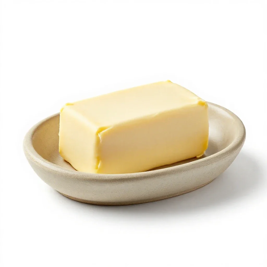 Butter dish isolated on a white background