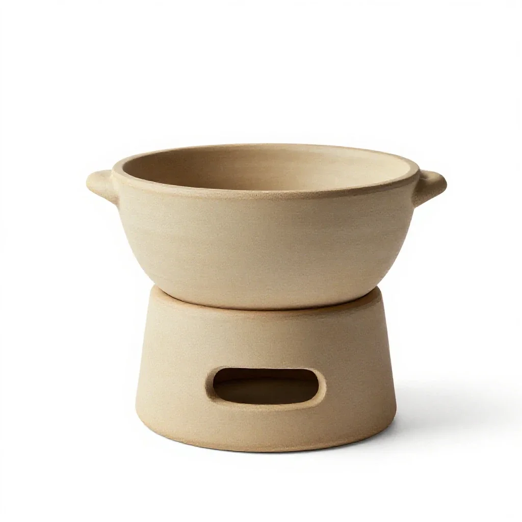 Fondue set isolated on a white background