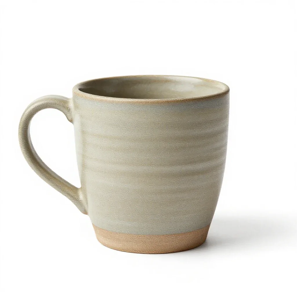 Stoneware mug isolated on a white background