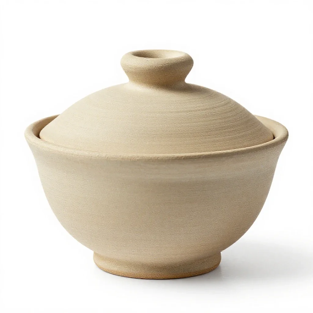 Sugar bowl with a lid isolated on a white background