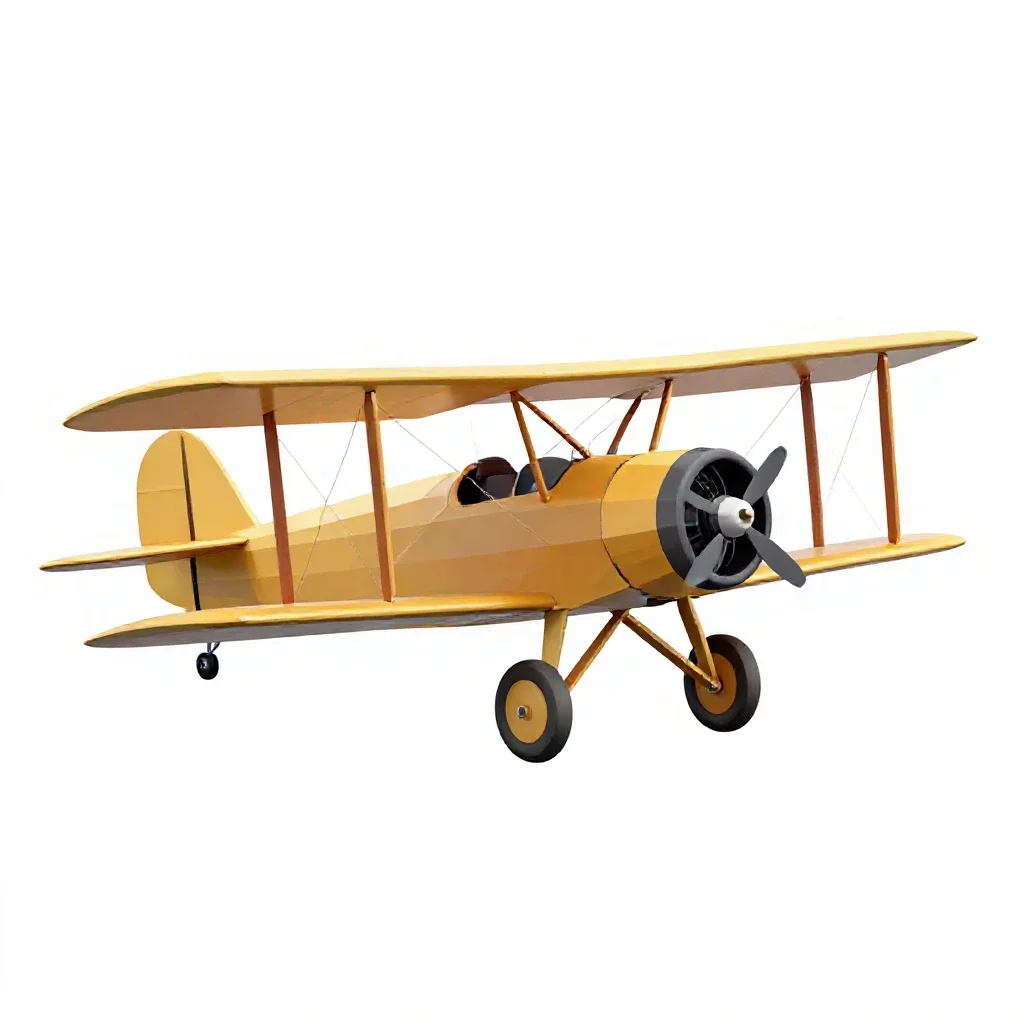 Biplane isolated on a white background