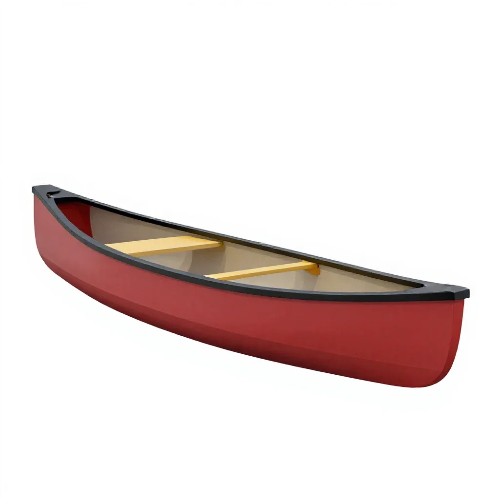 Canoe isolated on a white background