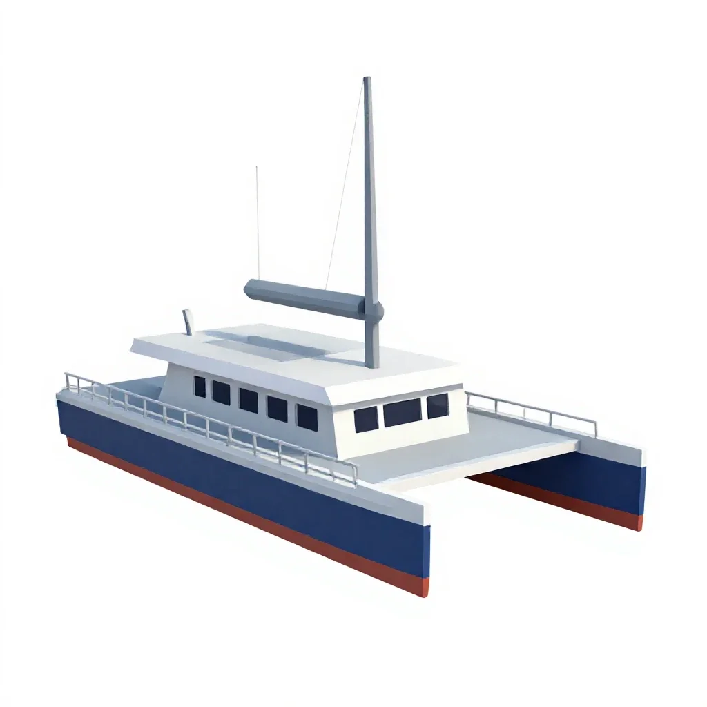 Catamaran isolated on a white background